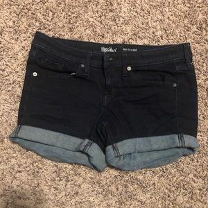 dark blue jean shorts size:00